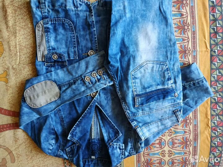 Джинсовый костюм для мальчика 134