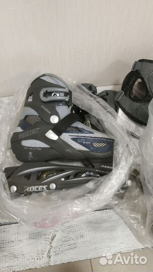 Роликовые коньки roces + защита
