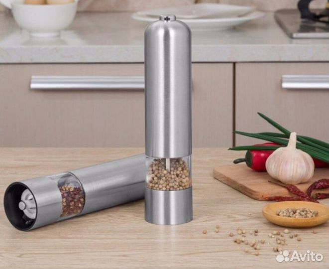 Автоматическая мельница для специй, с кнопкой