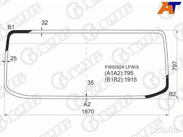 Стекло лобовое isuzu ELF NPR