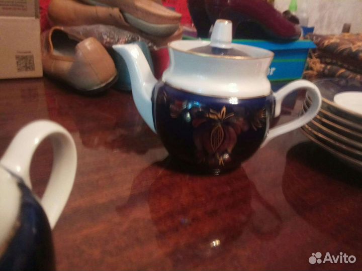 Сервис чайный с перламутром и позолотой, СССР