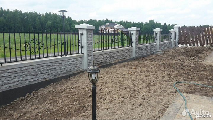 Декоративные бетонные заборы