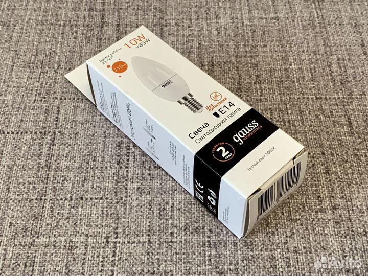 Светодиодная лампа Gauss Candle 10 Вт E14 3000K