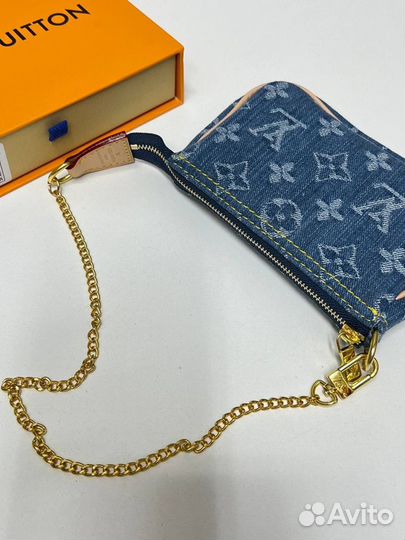 Клатч Louis Vuitton mini pochette denim