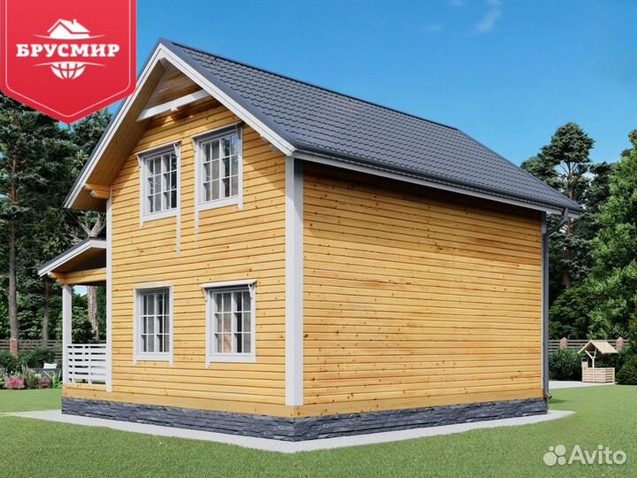 Дом из бруса с фундаментом