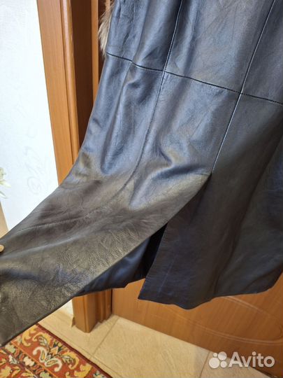 Плащ кожаный женский