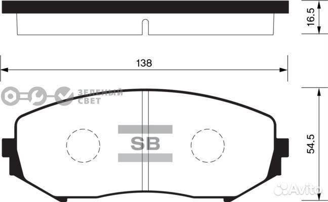 Sangsin brake SP1416 Колодки тормозные передние su