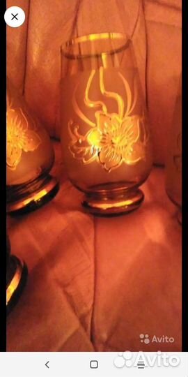 Стаканы.Хрустальное стекло. Богемия