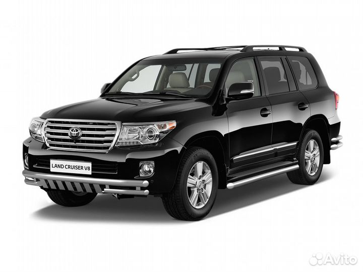 Защита бампера Toyota Land Cruiser 200 с решеткой