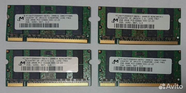 SO-Dimm для ноутбука 2Gb DDR2 PC2-5300S 667Мгц 2Гб