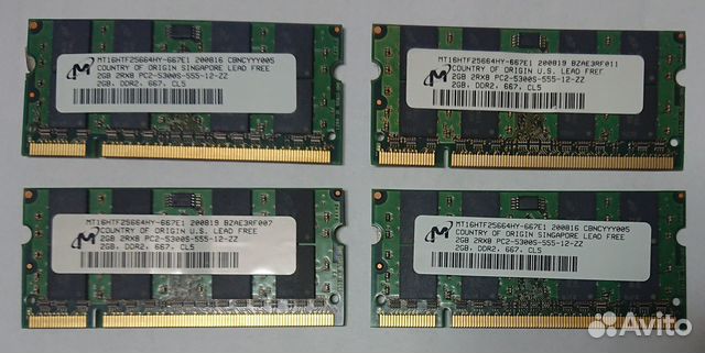 SO-Dimm для ноутбука 2Gb DDR2 PC2-5300S 667Мгц 2Гб