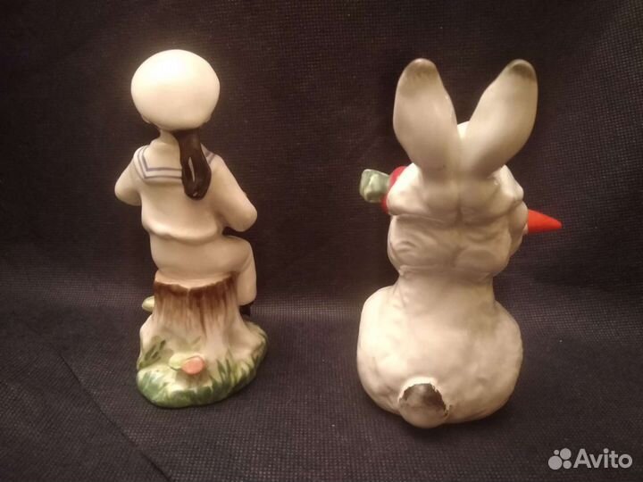 Фарфоровые статуэтки СССР Морячок и Заяц и др