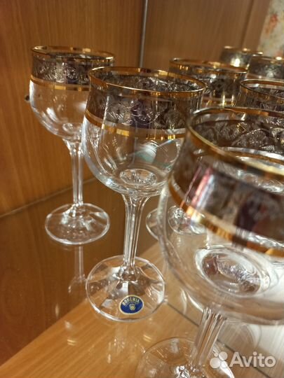Бокалы для вина чехия Богемия