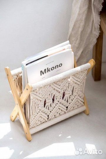 Газетница макраме органайзер подставка корзинка