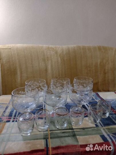 Фужеры и стопки 5 пар
