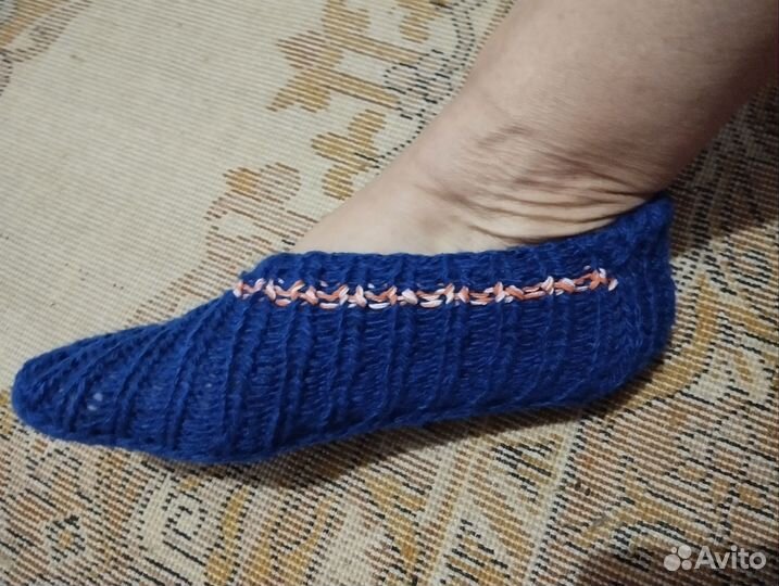 Носки- следки шерстяные вязанные