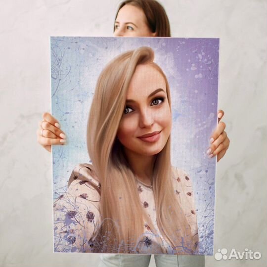 Портрет по фото на холсте
