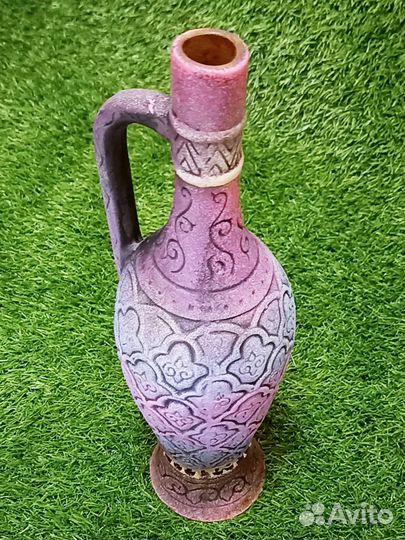 Бутылка для вина с ручкой Красивый глиняный кувшин