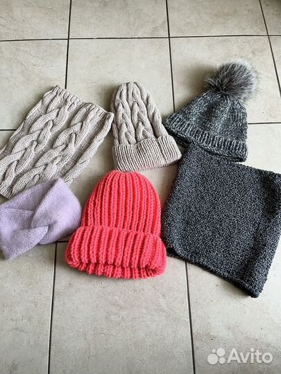 Шапка, снуд шерсть новое