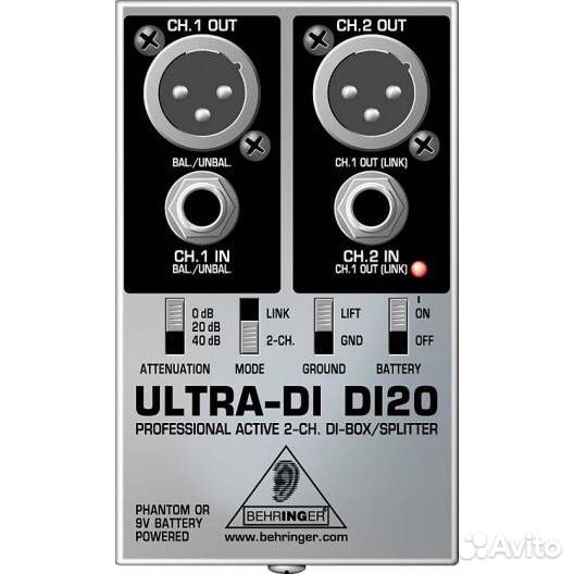 Behringer DI20 Активный DI-box 2-х канальный