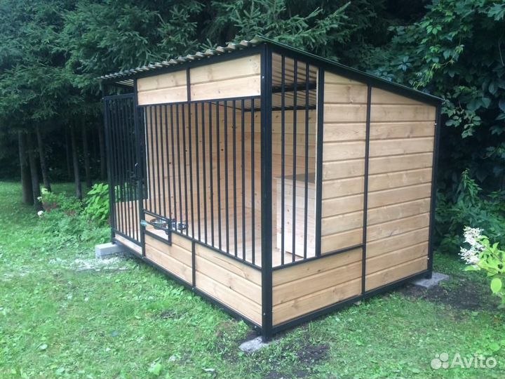 Вольер с будкой и установкой по мо