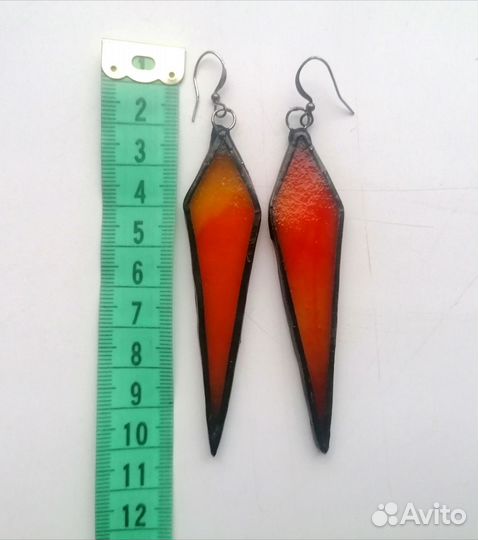 Серьги из витражного стекла 