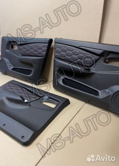 Дверные карты ваз 2114 в коже вставки