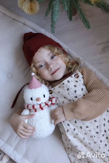 Вязаный снеговик ручная работа