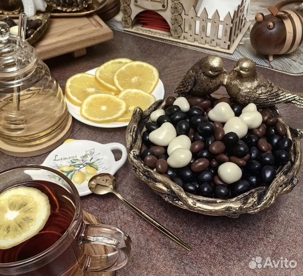 Подставка для мелочей конфетница ваза птички