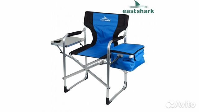 Кресло ES-932 синее с термосумкой и столиком