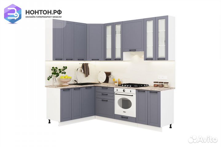 Кухня угловая Кёльн 1.6 на 2.4 м смок софт