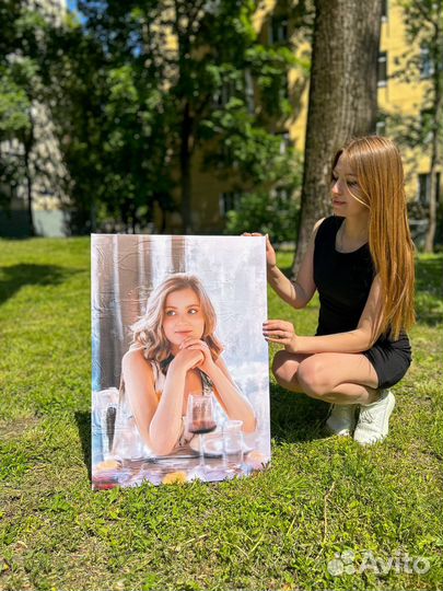 Портрет по фото, печать на холсте