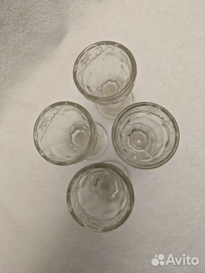 Рюмки стекло 4 шт 1930-1940 гг СССР