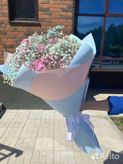 Букет цветы из гипсофилы, доставка