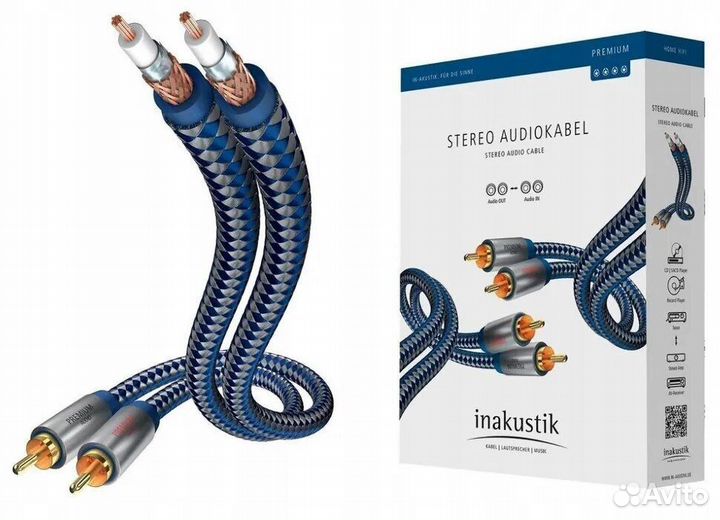 Inakustik Premium Audio Cable 2RCA-2RCA(1,5м)