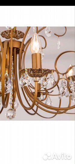 Латунь люстра+бра, Италия