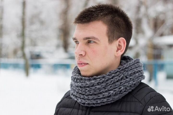 Мужской снуд ручной работы