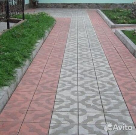 Плитка, бордюры, брусчатка кирпичик, вазоны