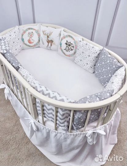 Бортики в детскую кроватку новые