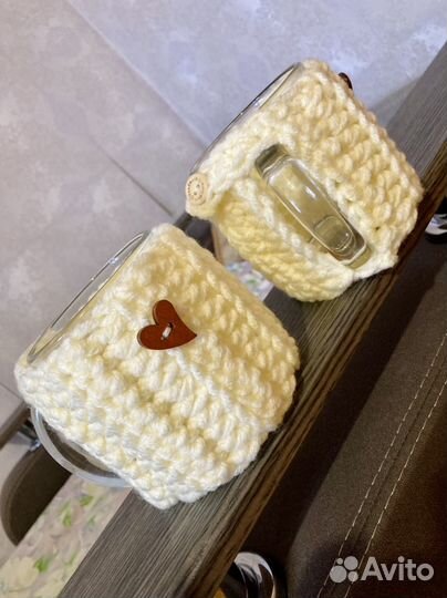Вязаный чехол на кружку (кружка в свитере)