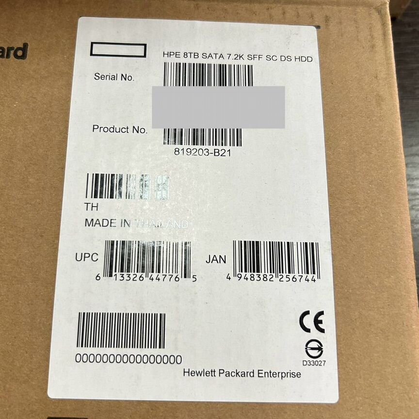 [819203-B21] Жесткий Диск Hp 8tb 819203-B21 819200-001 G8-G9