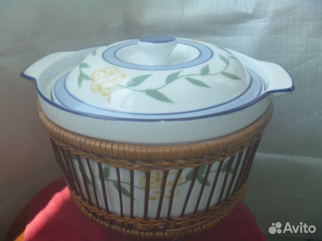 Две- Керамико-Фарфоровые Кастрюли для Духовки