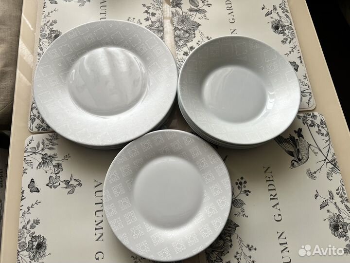 Набор столовых тарелок luminarc 18 штук