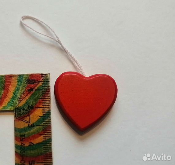 Сердечки-подвески деревянные