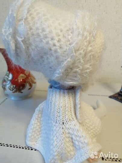 Шапочка для девочки из козьего пуха