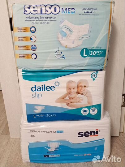 Памперсы подгузники для взрослых Senso L