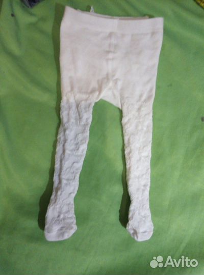 Колготки белые. на 1 годик