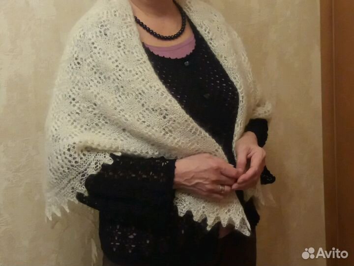 Оренбургский пуховый платок паутинка