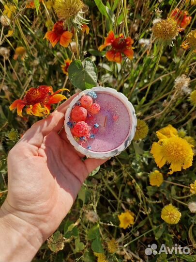 Свечи цветок и сердечко