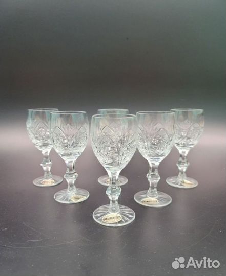 Хрустальные фужеры Lead crystal Чехословакия